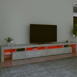 Maison Exclusive - TV-møbel med LED-lys Beton grå 290x36,5x40 cm