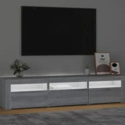 Maison Exclusive - TV-møbel med LED-lys Sonoma grå 180x35x40 cm