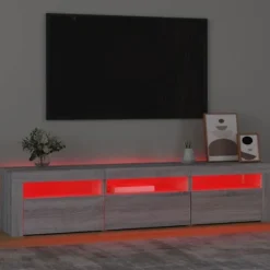 Maison Exclusive - TV-møbel med LED-lys Sonoma grå 180x35x40 cm
