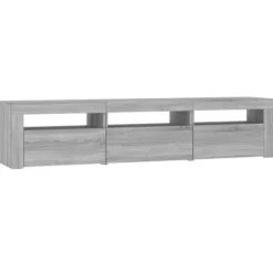 Maison Exclusive - TV-møbel med LED-lys Sonoma grå 180x35x40 cm