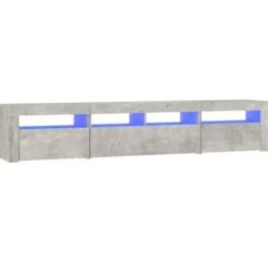 Maison Exclusive - TV-møbel med LED-lys Beton grå 210x35x40 cm