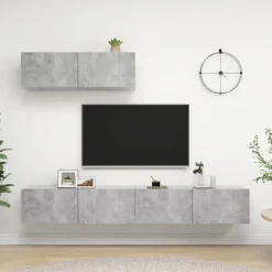 Maison Exclusive - TV-møbler 3 stk Grå beton Ingeniørtræ Betonggrå