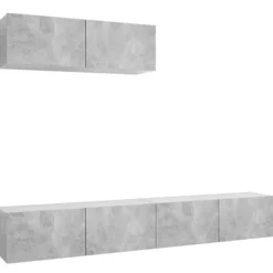 Maison Exclusive - TV-møbler 3 stk Grå beton Ingeniørtræ Betonggrå