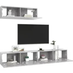 Maison Exclusive - TV-møbler 3 stk Grå beton Ingeniørtræ Betonggrå