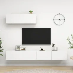 Maison Exclusive - TV-møbler 3 stk Hvid Ingeniørtræ Matt vit