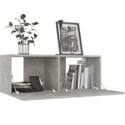Maison Exclusive - TV-møbler 4 stk Grå beton 80x30x30 cm Ingeniørtræ Betonggrå