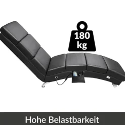 Massagestol med varme – sort, 8 punkter, 5 tilstande