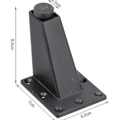 Møbelben 4 stk Sort Justerbare Møbelben, Møbel Hypotenuse Aluminium Lejer