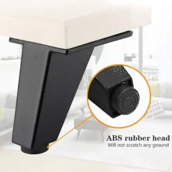 Møbelben 4 stk Sort Justerbare Møbelben, Møbel Hypotenuse Aluminium Lejer