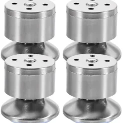 Møbelben Metal Hardware Fod Højdejusterbare Møbelejere 4 stk. Sølv Firkantet Design