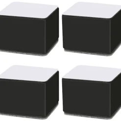 Møbelforhøjere - 60*60*50mm Kvadratisk Sort Booster pude 1*4stk