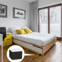 Møbelforhøjere - 60*60*50mm Kvadratisk Sort Booster pude 1*4stk