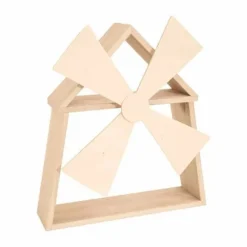 Møbelhylde i træ Moulin - 37,5 x 10 x 41,5 cm beige