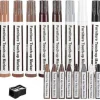 Møbelreparationssæt, træ touch up penne, laminat ridse reparation, voksstænger til træreparation, møbelmarkører touch up, sæt med 17-markører og voksstænger | Fyndiq