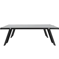Mini bærbar aluminiumslegering foldebord udendørs camping BBQ picnicbord sort