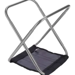 Mini foldeskammel, aluminium, lille og ultralet, med bæretaske, egnet til fiskeri - Sølv