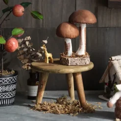 Mini Rund Træskammel Kort Træskammel til Planter Mini Træskammel Display til Hjemme Terrasse