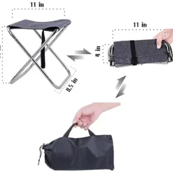 Mini sammenklappelig campingstol, lille bærbar skammel til udendørs vandreture Bbq hvile, let fiskesæde til voksne Fg