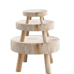 Mini Træskammel Display Plantestativ Dekorativt Træ Plantestativ Bonsaiholder til Indendørs Udendørs Hjem Have C