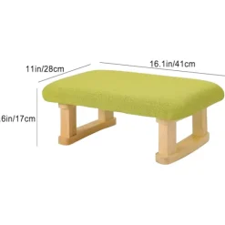 Moderne fodskammel, fodskammel til sofaer, polstret fodskammel, egnet til stuer, soveværelser og kontorer (grøn).