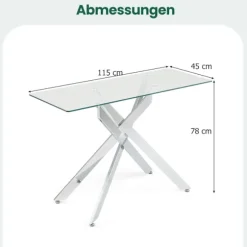 Moderne konsolbord i glas – hærdet glas og metal