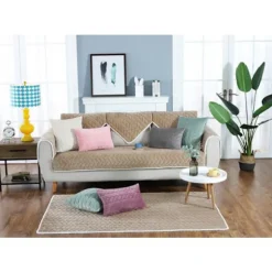 Moderne minimalistisk sofa pude, behagelig blød sofa pudebetræk (kaffe farve, pudebetræk med indre kerne 45*45)