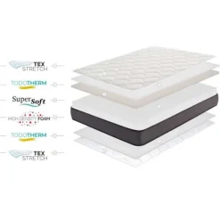 Moonia | Skummadras | Nordic Flex 21cm | 180 X 200cm | Medium Fasthed
