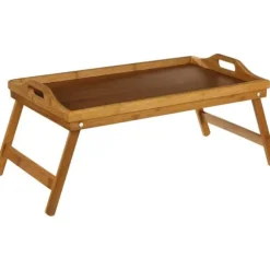 Morgenmad på sengen bakke eller TV bakke - Bambus - på foldbare ben