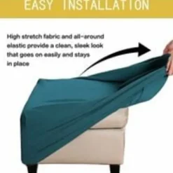 (mørkeblå) Stretch Slipcovers, Square Spandex Fabric Slipcovers