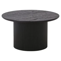 Mørkebrun sofabord Ø 80 x 45 cm brun