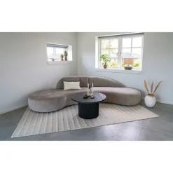 Mørkebrun sofabord Ø 80 x 45 cm brun