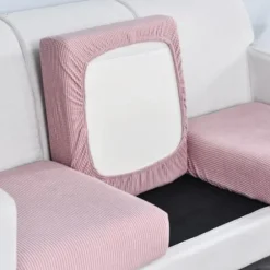 Mørkegrå; Ekstra stort enkelt sofabetræk, bredde 65-95 cm, længde 65-95 cm; Nordisk minimalistisk stil majsfleece sofabetræk, fuldt dækkende elastisk hynde Single-seater | Fyndiq