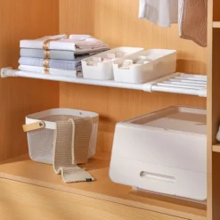 Multifunktionelle teleskophylder, forstærkede gulvmåtter, skridsikre hylder med finish, lagdelte skillevægge, sømfri garderobeskabe 36CM (b