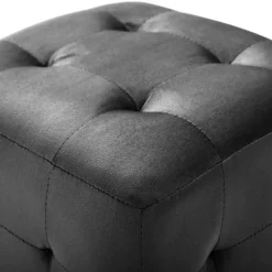 Natborde - Eksklusiv Hjem - 2 stk - Sort - Velourstof - 30x30x30 cm Sort