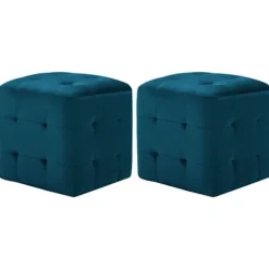 Natskabe - Maison Exclusive - 2 stk - Velours stof - Blå - 30x30x30 cm Blå