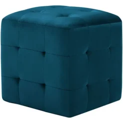 Natskabe - Maison Exclusive - 2 stk - Velours stof - Blå - 30x30x30 cm Blå