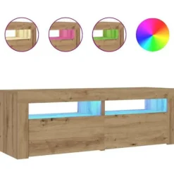 Nattabeller - Eksklusivt Hus - Håndlavet Eg - RGB LED - 2 stk. Håndlavet eg