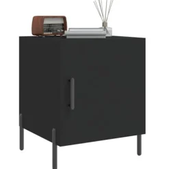 Natteskab - Eksklusivt Hus - Sort - Ingeniørtræ - 40x40x50 cm (sæt af 2) Sort