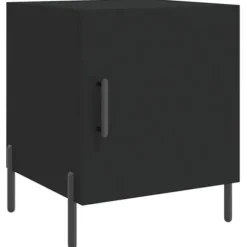 Natteskab - Eksklusivt Hus - Sort - Ingeniørtræ - 40x40x50 cm (sæt af 2) Sort