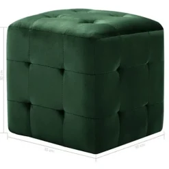 Nattieborde - Maison Exclusive - 2 stk - Grøn - Velourstof - 30x30x30 cm Grøn