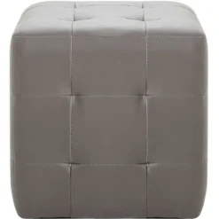 Nattøjler - Maison Exclusive - 2 stk - Syntetisk læder - 30x30x30 cm - Grå Grå