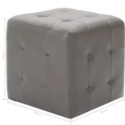 Nattøjler - Maison Exclusive - 2 stk - Syntetisk læder - 30x30x30 cm - Grå Grå
