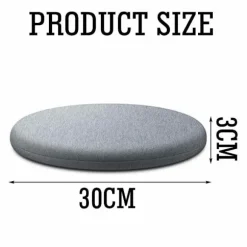 /NN/Sædehynde i Memory Foam, Slidstærkt Strikket Jerseystof, Skridsikre Bånd Sikrer Stabilitet, Perfekt til Øget Komfort i Forskellige Miljøer