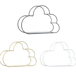Nordisk Jern Skyform Dekorativ Hylde Pottet Ornament Opbevaringsholder Rack Hylder Vægdekoration