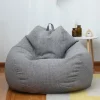 Ny design extra stor bønnepose stol Sofa Cover Indendørs Lazy Lounger Til Voksne Børn Hotsale! ingen fyldning Grå 90 * 110cm zdq