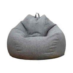 Ny Ekstra Stor Bønnepose Stol Sofa Betræk Indendørs Doven Lounge Til Voksne Børn Kampagnepris (grå 80 * 90cm
