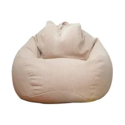 Ny Ekstra Stor Sækkestol Sofa Betræk Indendørs Lazy Lounger Til Voksne Børn Sellwell-cca Gul 100 * 120cm Khaki 80 * 90cm