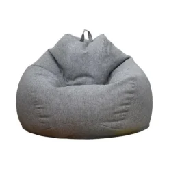 Ny ekstra stor sækkestol Sofa Betræk Indendørs Lazy Lounger Til Voksne Børn Kampagnepris Grå 80 * 90cm Grå 80 * 90cm