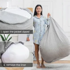 Ny Inderforing Til Bønnepose Stol Coer Stor Nem Rengøring Sofa Sæde size,color 1