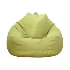 Nydesignet ekstra stor sækkestolbetræk til indendørs brug - Lazy Loungers til voksne og børn - Hotsale! Ingen fyld - Grå 90 * 110cm zdq